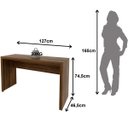 Ver imagem 4 de Mesa para Escritório Escrivaninha 127 Cm Nogal