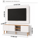 Ver imagem 5 de Painel com Rack Funcional para TV Moscou 136cm Byhouse