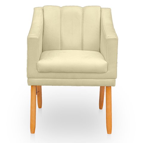 Poltrona Cadeira para Sala Confortável e Moderna Mila Suede