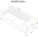 Ver imagem 2 de Sofá 2 Lugares Living 205cm Pés em Madeira Oliver Espresso Móveis