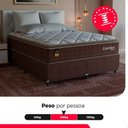 Ver imagem 5 de Cama Box Queen + Colchão Comfort Class Pillow Top 158x198cm Marrom/suede Marrom