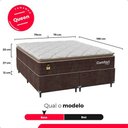 Ver imagem 4 de Cama Box Queen + Colchão Comfort Class Pillow Top 158x198cm Marrom/suede Marrom