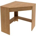 Ver imagem 3 de Mesa Escrivaninha de Canto para Escritório 1 Gaveta Amêndoa