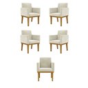 Ver imagem 1 de Kit 5 Poltronas Decorativa Reforçada Oferta - Balaqui Decor Cor:Bege