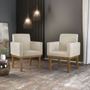 Ver imagem 2 de Kit 5 Poltronas Decorativa Reforçada Oferta - Balaqui Decor Cor:Bege
