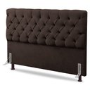 Ver imagem 1 de Cabeceira Cama Box Casal Queen Size Lylla 160cm Capitonê com Frame Suede Marrom - Abmaza