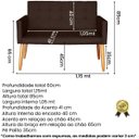 Ver imagem 5 de Jogo Conforto 1 Namoradeira 2 Poltronas com 1 Puff Resistente para Sala de Estar Luxo Recepção