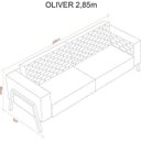 Ver imagem 2 de Sofá 4 Lugares Living 285cm Pés em Madeira Oliver Espresso Móveis