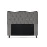 Cabeceira Dunas Casal 140cm com Strass Suede: Cinza - 1