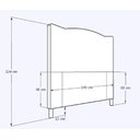 Ver imagem 2 de Cabeceira Dunas Casal 140cm com Strass Suede: Cinza