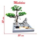 Ver imagem 3 de Terrário Bandeja Areia Altar Jardim Zen Decorativo Buda Madeira 20cm