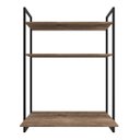 Ver imagem 6 de Escrivaninha Suspensa com Duas Prateleiras Castanho Home Office Escritorio Estudos