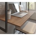 Ver imagem 5 de Escrivaninha Suspensa com Duas Prateleiras Castanho Home Office Escritorio Estudos