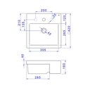 Ver imagem 3 de Cuba de Semiencaixe Deca 42x42 L.830.17 Quadrada com Mesa Branco Gelo