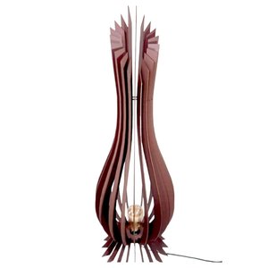 Abajur Grande de Chão ANA MARIA MDF Luminária -:Marrom/60x18cm
