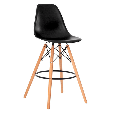Banqueta Alta Charles Eames Eiffel 133bpp:preto/1 Preto