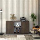 Ver imagem 4 de Armário Baixo com 02 Portas e Nicho 75x135x42cm Wlab135 Terracota Branco