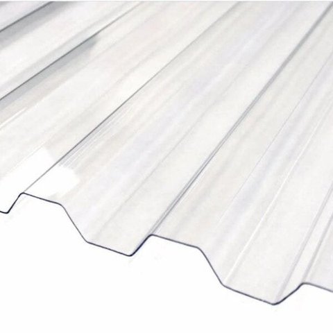 Telha Policarbonato Anti UV Transparente 244x99cm 0.7mm Grega Ajover