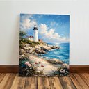 Ver imagem 4 de Kit 3 Quadro Decorativo Farol Veleiro Mar Praia Barco Casa Qualidade Premium Moderno 28x20cm