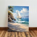 Ver imagem 5 de Kit 3 Quadro Decorativo Farol Veleiro Mar Praia Barco Casa Qualidade Premium Moderno 28x20cm