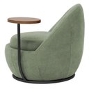 Ver mais imagens de Poltrona Orgânica Kaira com Mesa Lateral Esquerda Base Fixa Preto Bouclé Verde Claro - Nexta Casa