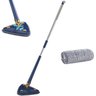 Mop Triângulo - Mop de limpeza ajustável giratório de 360 graus Esfregona de limpeza de pó de microf - 1