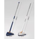 Ver imagem 3 de Mop Triângulo - Mop de limpeza ajustável giratório de 360 graus Esfregona de limpeza de pó de microf