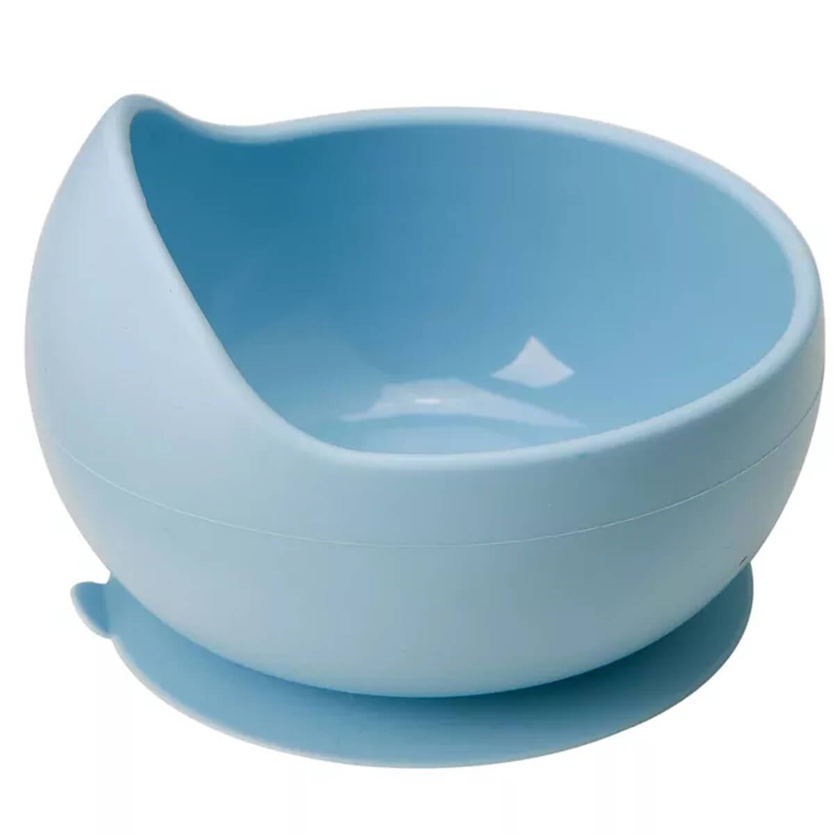Bowl com Ventosa Buba Silicone 350ml +6m Azul Pratinho Tigela Papinha Infantil - 5