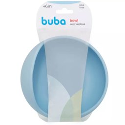 Bowl com Ventosa Buba Silicone 350ml +6m Azul Pratinho Tigela Papinha Infantil - 4