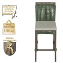 Ver imagem 4 de Mesa Bistrô 4 Banquetas Roma Marrom Corda Náutica 3 Trama Verde