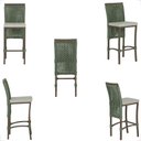 Ver imagem 5 de Mesa Bistrô 4 Banquetas Roma Marrom Corda Náutica 3 Trama Verde