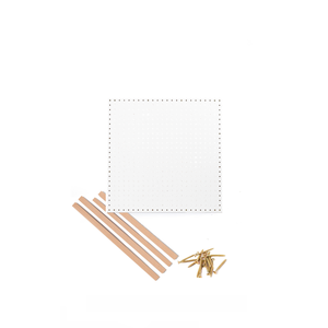 Kit Chapa Perfurada com Sarrafo - 610 X 610 X 3 Mm - Cores - Branco