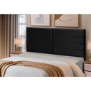 Ver imagem 1 de Cabeceira Estofados Casal Queen Quarto 1,64cm Lídia Suede Preto Madelina Decor