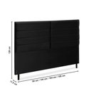 Ver imagem 3 de Cabeceira Estofados Casal Queen Quarto 1,64cm Lídia Suede Preto Madelina Decor