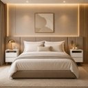 Ver imagem 2 de Kit Mesa de Cabeceira 70 cm Altura Quarto Casal Pés Palito Brilhante Branco