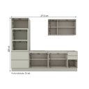Ver imagem 4 de Cozinha Completa Fineze 9 Portas 4 Gavetas 100% MDF Areia Hp - Henn