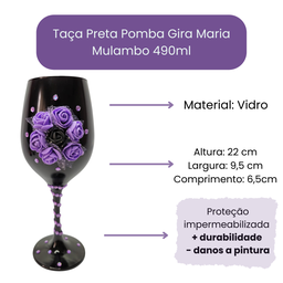 Taça Preta Pomba Gira Maria Mulambo + Presente - 5