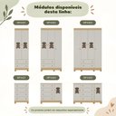 Ver imagem 7 de Quarto de Bebê Completo com Berço Americano 3 em 1 e Colchão Incluso Flor Multimóveis MP4931