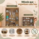 Ver imagem 5 de Quarto de Bebê Completo com Berço Americano 3 em 1 e Colchão Incluso Flor Multimóveis MP4931