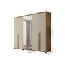 Guarda-roupa Casal com Espelho 6 Portas 5 Gavetas Estrela Cinamomo/off White – Rv Móveis - 4