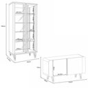 Ver imagem 5 de Conjunto 1 Cristaleira e 1 Buffet Decorativo Texas/bambino Off White/cinamomo G26 - Gran Belo