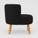 Ver imagem 6 de Poltrona Estofada Tecido Boucle Confortavel para Sala de Espera Pés de Madeira Resistente Elegante