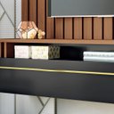 Ver imagem 7 de Painel Tv 55 Pol 160cm Bancada Suspensa Elza H01 Off/castanho - Mpozenato