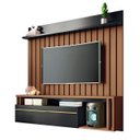 Ver imagem 1 de Painel Tv 55 Pol 160cm Bancada Suspensa Elza H01 Off/castanho - Mpozenato