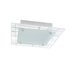 Lustre Plafon Para Sala / Cozinha / Banheiro /Quarto 30 cm x 30 cm - Riscado Branco - 3