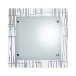Lustre Plafon Para Sala / Cozinha / Banheiro /Quarto 30 cm x 30 cm - Riscado Branco - 1