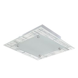 Lustre Plafon Para Sala / Cozinha / Banheiro /Quarto 30 cm x 30 cm - Riscado Branco - 2