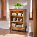 Ver imagem 2 de Estante de Madeira com 02 Prateleiras Pés Luiz Xv 5132 Genebra