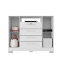 Ver imagem 5 de Cômoda 2 Portas 4 Gavetas 1,20x0,98 Bath - Branco Tx - Édecasamóveis