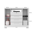 Ver imagem 4 de Cômoda 2 Portas 4 Gavetas 1,20x0,98 Bath - Branco Tx - Édecasamóveis